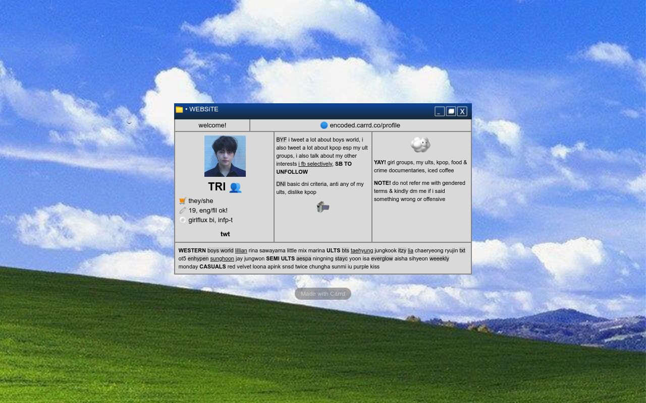Carrd profile picture for @encoded